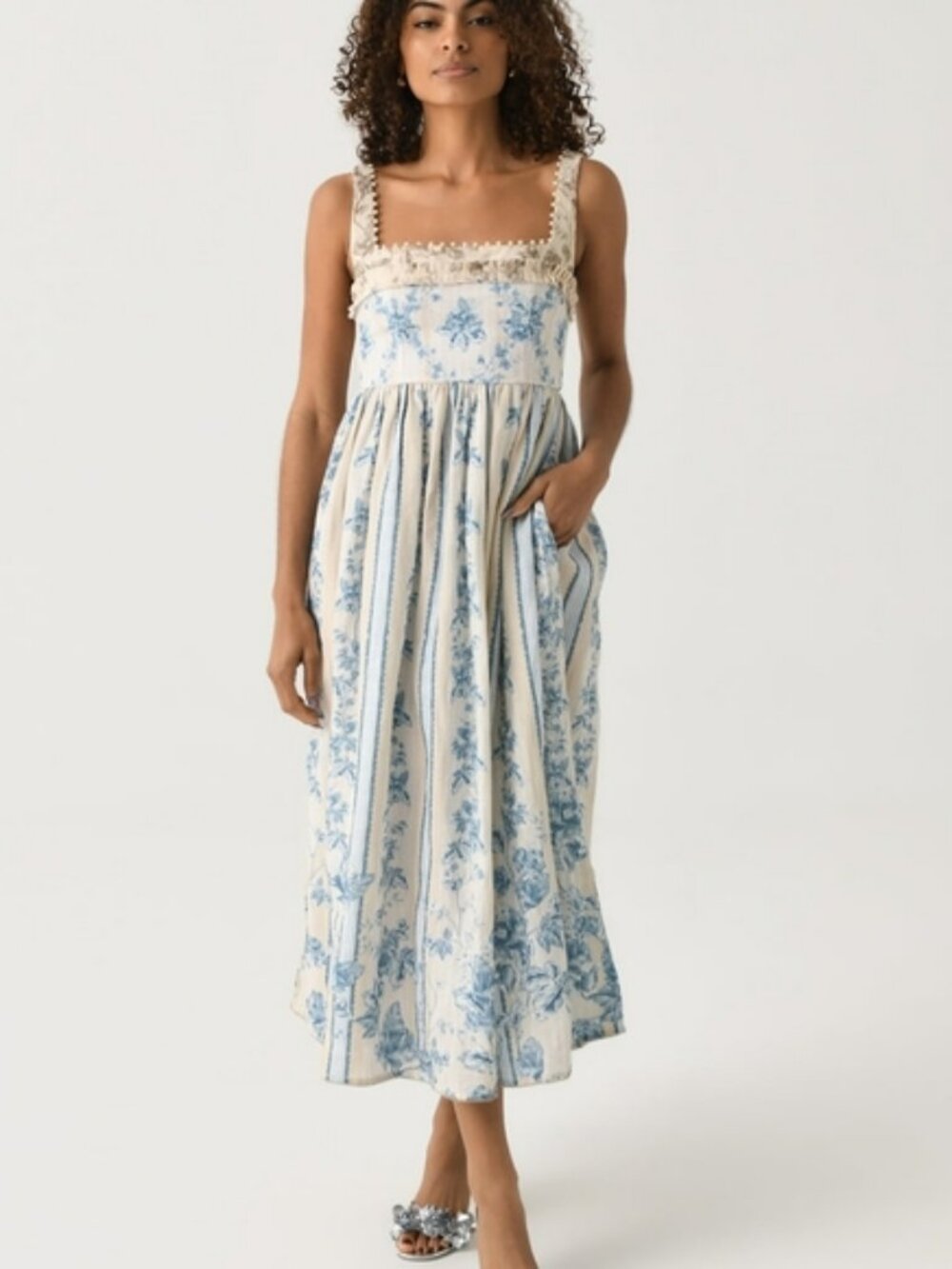 Big Sale! AGUA BY AGUA BENDITA Barbara Bougainvillea Midi Dress